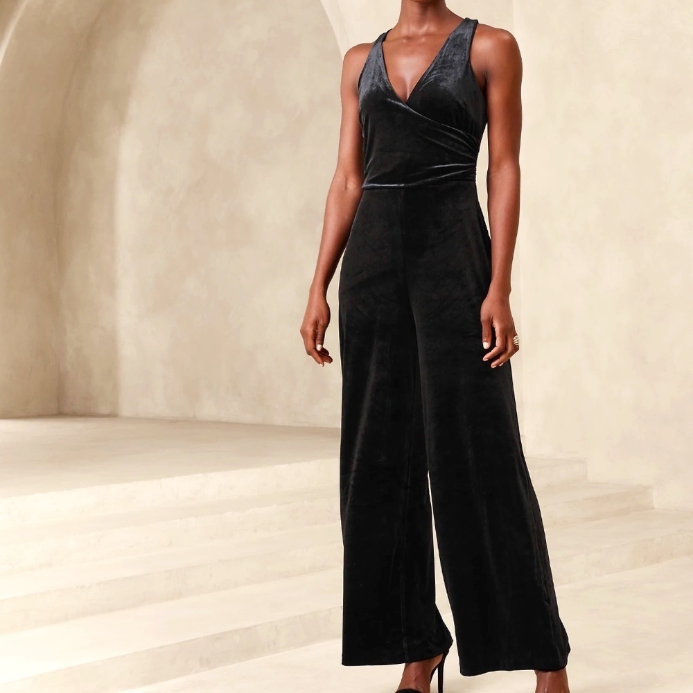 New Banana Republic Velvet Jumpsuit